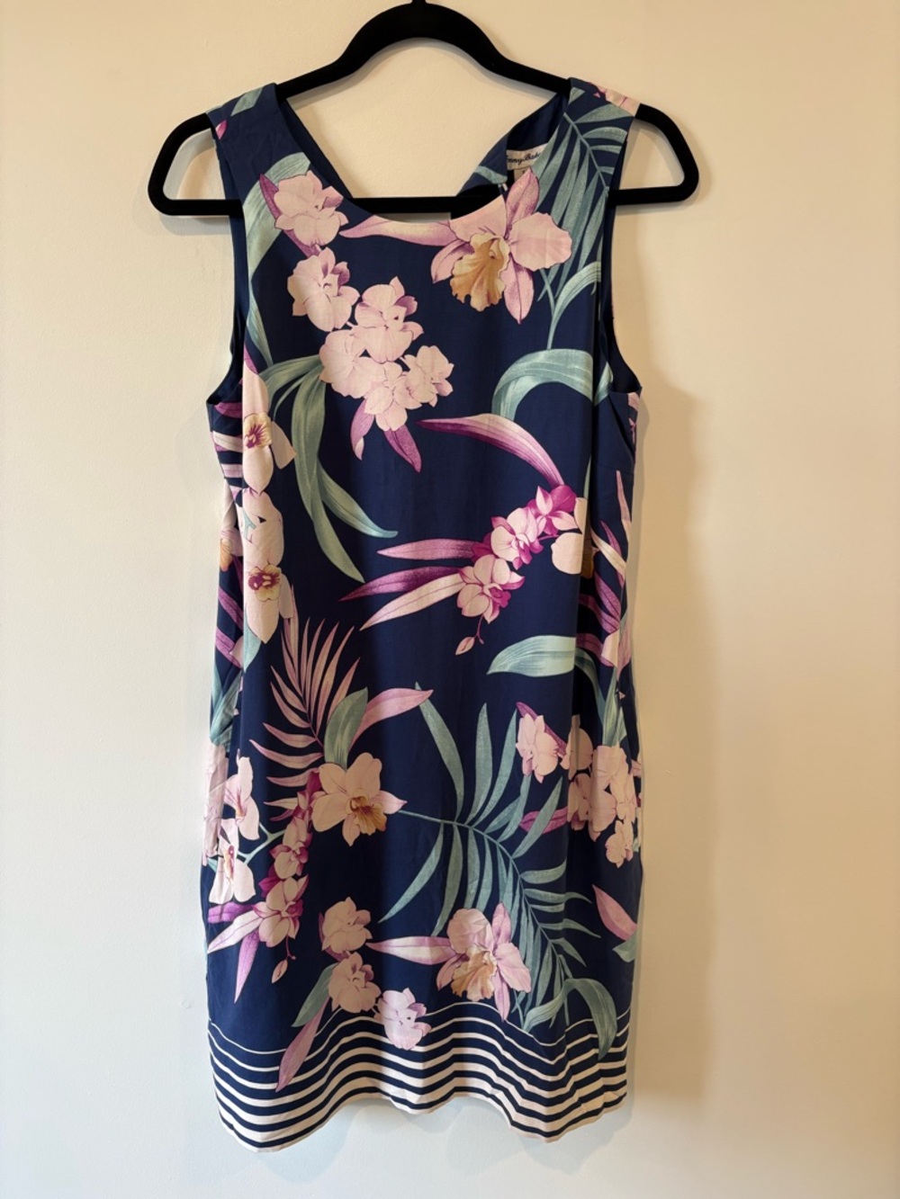 Tommy Bahama Orchid Opulence Print Sleeveless Silk Shift Dress